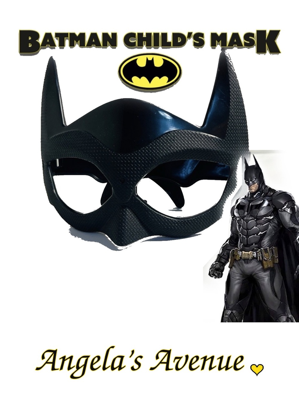 Warner Bros Black Batman Superhero Iconic Bat Ears